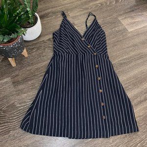 L.A. Heats Navy Stripped Dress